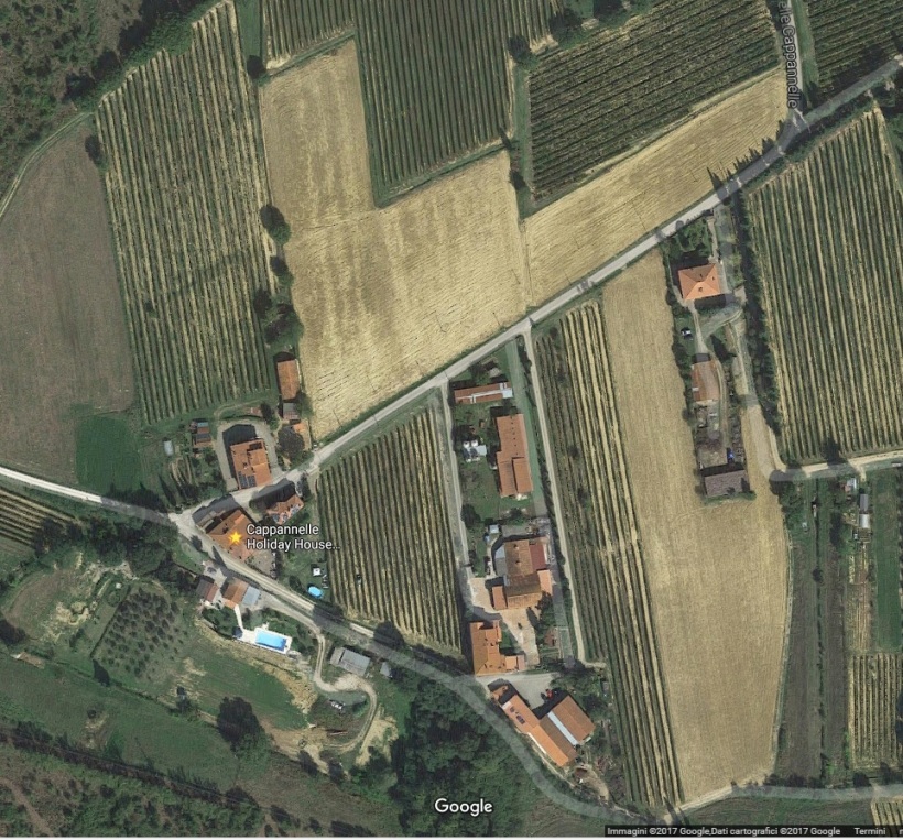 Plowed land before planting the vineyard - Cappannelle April 2017 Google Map
